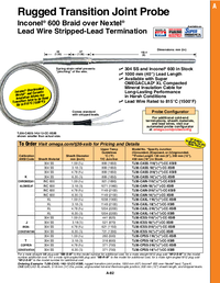Thumbnail of document Data Sheet - TJ36 Thermocouple Probes w/Inconel Overbraided Ceramic Cable